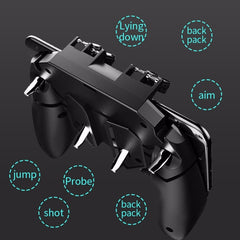 MeMo AK66 Six Fingers Metal Trigger Press Shooting Controller Gamepad Joystick