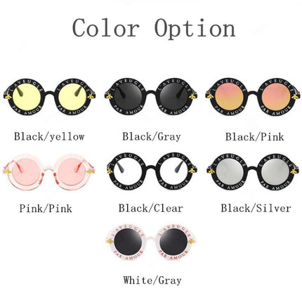 Women Vintage Round Frame Gradient Shades Sun Glasses, Transparent, Black Gray, Orange, Silver, Yellow, Pink, Black and Pink
