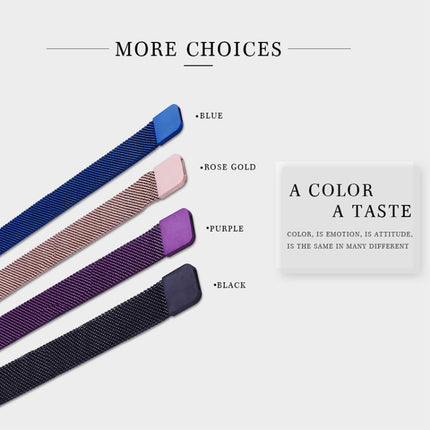 Luxury Mesh Ladies Clock Magnet Buckle Starry Diamond Geometric Quartz Wristwatch Women Watches, Rose gold, Blue, Black, Purple