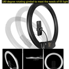 Dimmable Color Temperature LED Ring Fill Light Live Broadcast Set