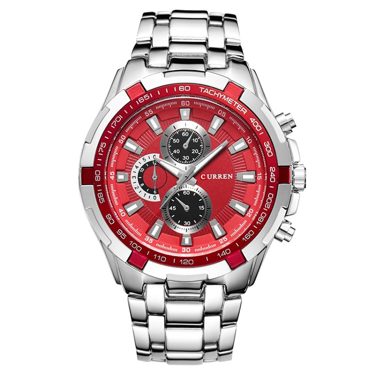 CURREN 8023 Men Stainless Steel Analog Sport Quartz Watch, White case white face, Silver case gold face, Silver case gold ring black face, Black case white face, Black case black face, Black case gold ring white face, Black case gold face��������������...