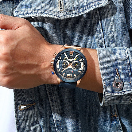 CURREN M8329 Casual Sport Leather Watch for Men