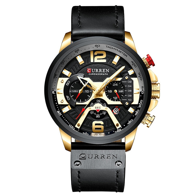 CURREN M8329 Casual Sport Leather Watch for Men