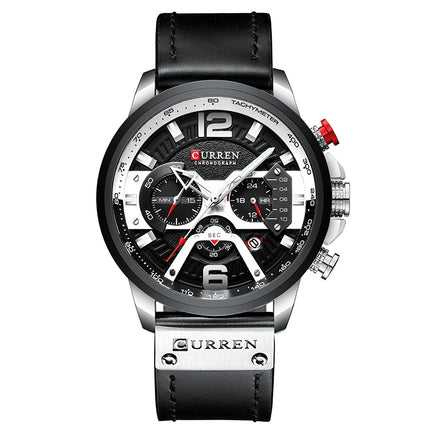 CURREN M8329 Casual Sport Leather Watch for Men