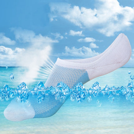 3 Pairs Mesh Breathable Invisible Deodorant Sweat Socks, One Size