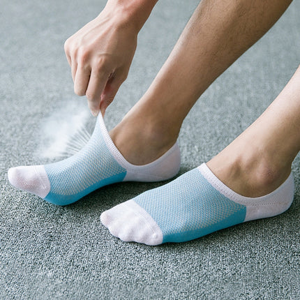 3 Pairs Mesh Breathable Invisible Deodorant Sweat Socks, One Size
