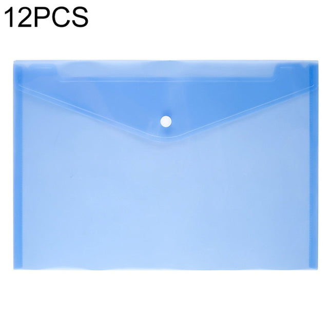 12 PCS A4 Clear Document Bag Paper File Folder Stationery School Office PP Case