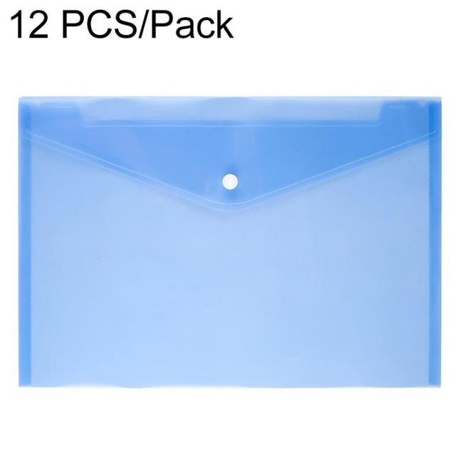 12 PCS A4 Clear Document Bag Paper File Folder Stationery School Office PP Case
