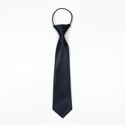 Solid Color Casual Rubber Band Lazy Tie for Children, White, Black, Orange, Wine red, Pink, Blue, Rose Red, Fluorescent Green, Dark Grey, Navy Blue, Dark Purple, Red, Champagne, Silver, Purple, Yellow, Light Navy, ArmyGreen, Lake Blue, Light Champagne ...