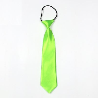 Solid Color Casual Rubber Band Lazy Tie for Children, White, Black, Orange, Wine red, Pink, Blue, Rose Red, Fluorescent Green, Dark Grey, Navy Blue, Dark Purple, Red, Champagne, Silver, Purple, Yellow, Light Navy, ArmyGreen, Lake Blue, Light Champagne ...