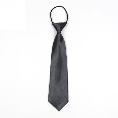 Solid Color Casual Rubber Band Lazy Tie for Children, White, Black, Orange, Wine red, Pink, Blue, Rose Red, Fluorescent Green, Dark Grey, Navy Blue, Dark Purple, Red, Champagne, Silver, Purple, Yellow, Light Navy, ArmyGreen, Lake Blue, Light Champagne ...