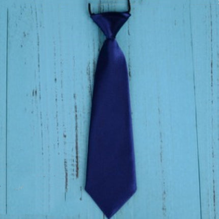 Solid Color Casual Rubber Band Lazy Tie for Children, White, Black, Orange, Wine red, Pink, Blue, Rose Red, Fluorescent Green, Dark Grey, Navy Blue, Dark Purple, Red, Champagne, Silver, Purple, Yellow, Light Navy, ArmyGreen, Lake Blue, Light Champagne ...