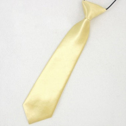 Solid Color Casual Rubber Band Lazy Tie for Children, White, Black, Orange, Wine red, Pink, Blue, Rose Red, Fluorescent Green, Dark Grey, Navy Blue, Dark Purple, Red, Champagne, Silver, Purple, Yellow, Light Navy, ArmyGreen, Lake Blue, Light Champagne ...