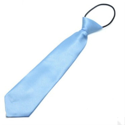 Solid Color Casual Rubber Band Lazy Tie for Children, White, Black, Orange, Wine red, Pink, Blue, Rose Red, Fluorescent Green, Dark Grey, Navy Blue, Dark Purple, Red, Champagne, Silver, Purple, Yellow, Light Navy, ArmyGreen, Lake Blue, Light Champagne ...