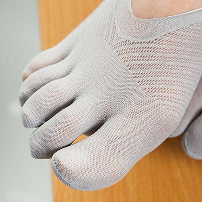 Female Socks Five Toe Sock Slippers Invisibility for Solid Color Crew Socks