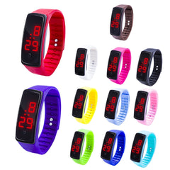 LED Digital Display Silicone Bracelet Children Electronic Watch