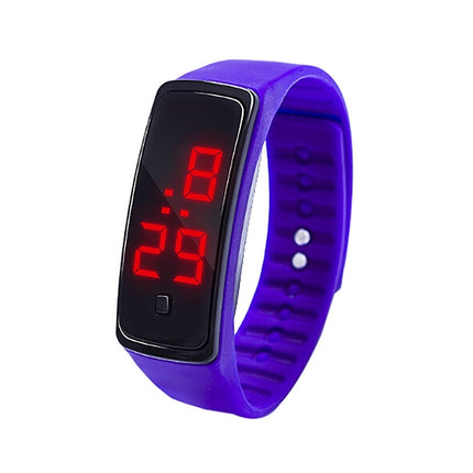 LED Digital Display Silicone Bracelet Children Electronic Watch
