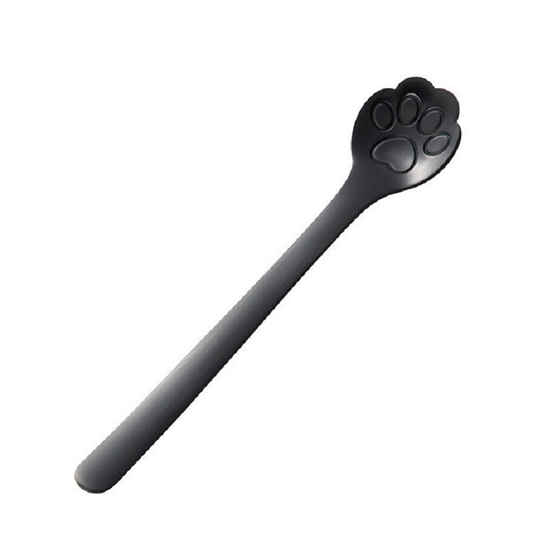 Stainless Steel Creative Cat Claw Coffee Spoon Dessert Cake Spoon, Cat Claw Spoon Gold, Hollow Cat Claw Spoon Gold, Cat Claw Spoon Rose Gold, Hollow Cat Claw Spoon Rose Gold, Cat Claw Spoon Black, Hollow Cat Claw Spoon Black, Cat Claw Spoon Colorful���...