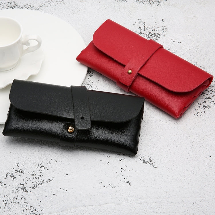 Fashion Portable Glasses Case Magnetic PU Leather Foldable Glasses Box for Eyeglass Oversize Sunglasses, Magnetic PU White, Magnetic PU Black, Magnetic PU Red, Magnetic PU Gray, Magnetic PU Gold