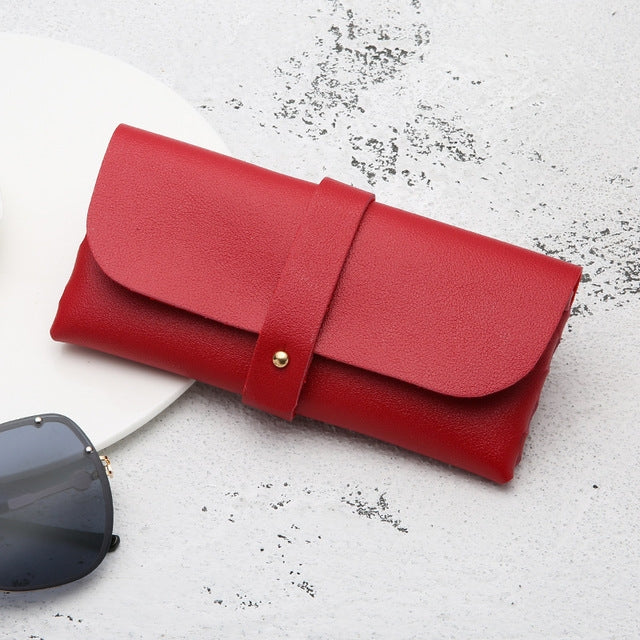 Fashion Portable Glasses Case Magnetic PU Leather Foldable Glasses Box for Eyeglass Oversize Sunglasses, Magnetic PU White, Magnetic PU Black, Magnetic PU Red, Magnetic PU Gray, Magnetic PU Gold