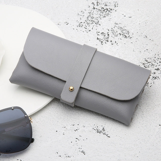 Fashion Portable Glasses Case Magnetic PU Leather Foldable Glasses Box for Eyeglass Oversize Sunglasses, Magnetic PU White, Magnetic PU Black, Magnetic PU Red, Magnetic PU Gray, Magnetic PU Gold