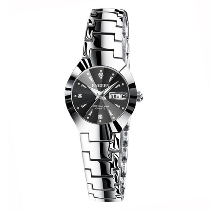 FNGEEN 5808 Women Fashion Steel Strap Quartz Watch Couple Watch, Brown Steel Coffee Surface, Black Steel Black Surface, Stainless Stee White Surface, White Steel Black Surface, Stainless Steel Blue Surface