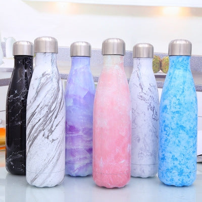 Thermal Cup Vacuum Flask Heat Water Bottle Portable Stainless Steel Sports Kettle, 500ml