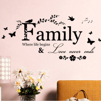Family English Letter Creative Living Room Porch Decoration Background Wall Stickers, Family English Letter