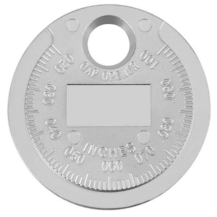 Metric-inch Coin Type Spark Plug Gauge 0.02-0.1 Inch Spark Plug Gap Measurement Tool