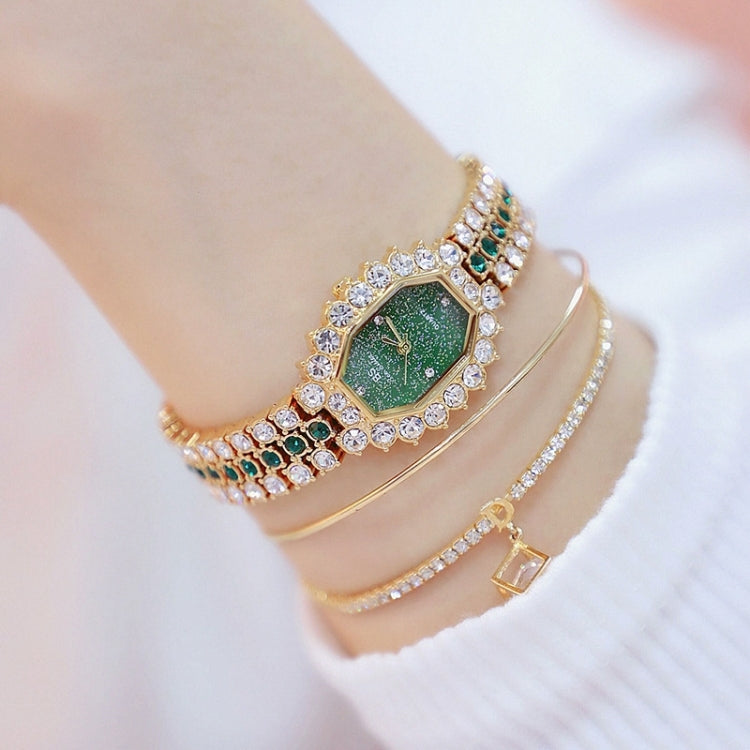 BS beesister FA1581 Women Octagonal Dial Diamond Plated Rhinestone Bracelet Quartz Watch