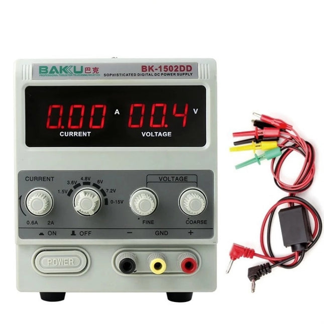 BAKU BK-1502DD DC Regulated Power Supply DC Ammeter Laptop Mobile Phone Repair Digital Display, 220V EU Plug, 110V US Plug