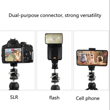 BEXIN K-19 Multifunctional Aluminum Alloy Cold Shoe Ball Head Tripod Mount, K-19