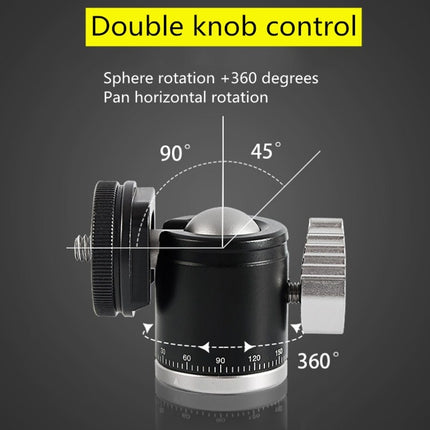 BEXIN K-19 Multifunctional Aluminum Alloy Cold Shoe Ball Head Tripod Mount, K-19