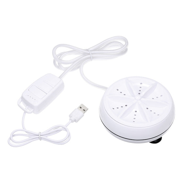 Portable Mini Washing Machine Ultrasonic Turbine Clothes Mini Washer with USB Cable Convenient for Travel, 3 in 1, 2 in 1