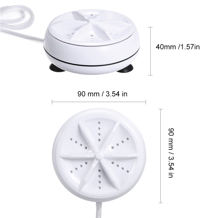 Portable Mini Washing Machine Ultrasonic Turbine Clothes Mini Washer with USB Cable Convenient for Travel, 3 in 1, 2 in 1