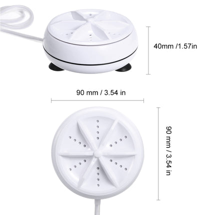 Portable Mini Washing Machine Ultrasonic Turbine Clothes Mini Washer with USB Cable Convenient for Travel