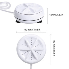 Portable Mini Washing Machine Ultrasonic Turbine Clothes Mini Washer with USB Cable Convenient for Travel, 3 in 1, 2 in 1