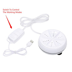 Portable Mini Washing Machine Ultrasonic Turbine Clothes Mini Washer with USB Cable Convenient for Travel, 3 in 1, 2 in 1