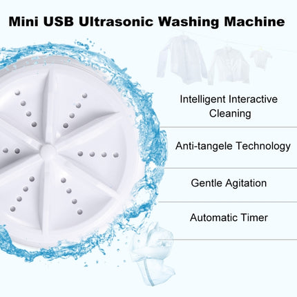 Portable Mini Washing Machine Ultrasonic Turbine Clothes Mini Washer with USB Cable Convenient for Travel