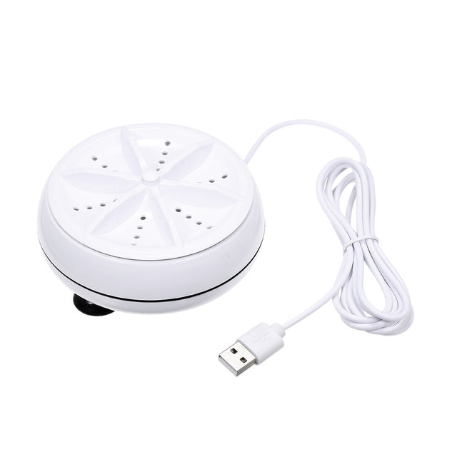 Portable Mini Washing Machine Ultrasonic Turbine Clothes Mini Washer with USB Cable Convenient for Travel, 3 in 1, 2 in 1