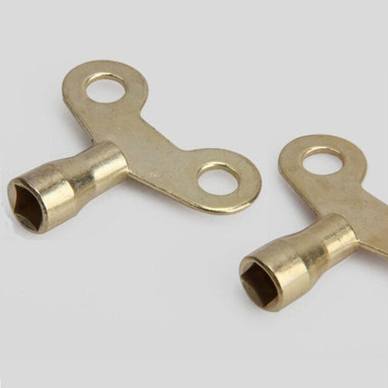 5 PCS Faucet Key Solid Brass Lock Radiator Plumbing Drainage Square Hole Socket Faucet Key, Inner Diameter 6.25 mm