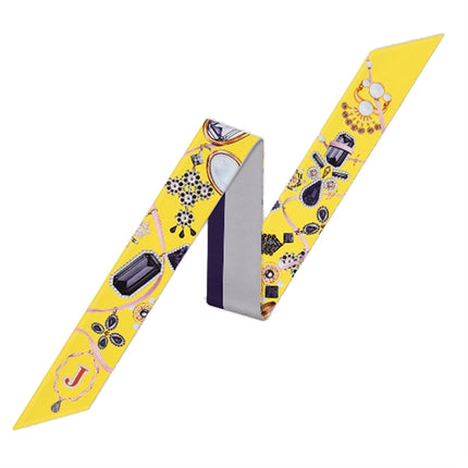Letter Tarot Small Scarf for Women, Width: 6.2cm, A, B, C, D, E, F, G, H, I, J, K, L, M, N, O, P, Q, R, S, T, U, V, W, X, Y, Z