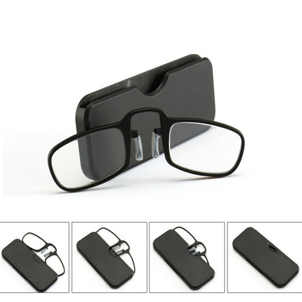 2 PCS TR90 Pince-nez Reading Glasses Presbyopic Glasses with Portable Box