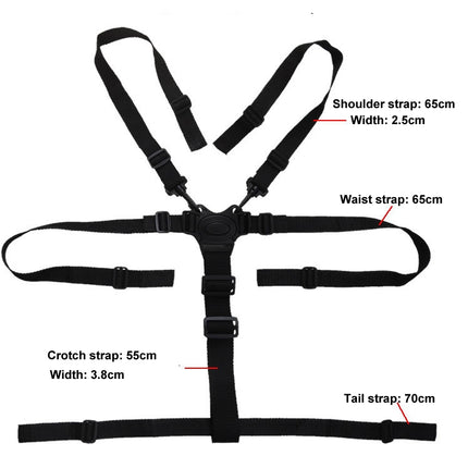 Five-point Child Safety Belt For Baby Stroller Seat Belt