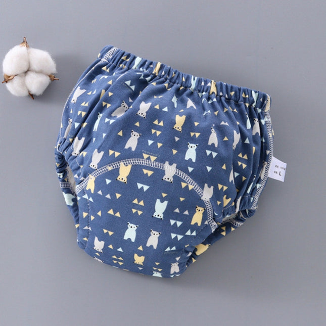 6 Layer Baby Diaper Waterproof  Reusable Cloth Diapers Baby Cotton Training  Underwear Pants Diaper, L(12-18KG), M(6-12KG), S (0-9KG)