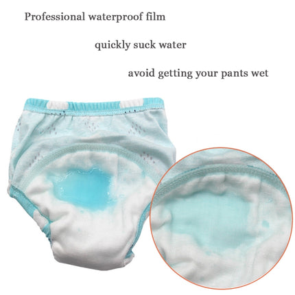 6 Layer Baby Diaper Waterproof  Reusable Cloth Diapers Baby Cotton Training  Underwear Pants Diaper, L(12-18KG), M(6-12KG), S (0-9KG)