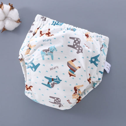 6 Layer Baby Diaper Waterproof  Reusable Cloth Diapers Baby Cotton Training  Underwear Pants Diaper, L(12-18KG), M(6-12KG), S (0-9KG)