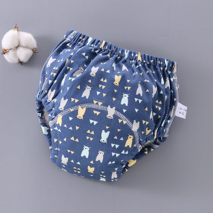 6 Layer Baby Diaper Waterproof  Reusable Cloth Diapers Baby Cotton Training  Underwear Pants Diaper, L(12-18KG), M(6-12KG), S (0-9KG)
