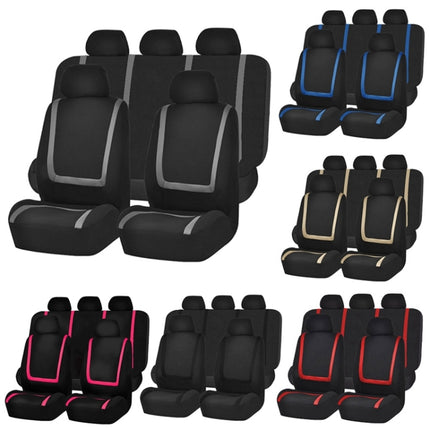Universal Car Seat Cover Polyester Fabric Automobile Seat Covers Car Seat Cover Vehicle Seat Protector Interior Accessories, 4pcs Set Black, 4pcs Set Red, 4pcs Set Beige, 4pcs Set Gray, 4pcs Set Blue, 4pcs Set Pink, 9pcs Set Black, 9pcs Set Red��������...