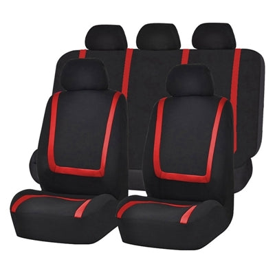 Universal Car Seat Cover Polyester Fabric Automobile Seat Covers Car Seat Cover Vehicle Seat Protector Interior Accessories, 4pcs Set Black, 4pcs Set Red, 4pcs Set Beige, 4pcs Set Gray, 4pcs Set Blue, 4pcs Set Pink, 9pcs Set Black, 9pcs Set Red��������...